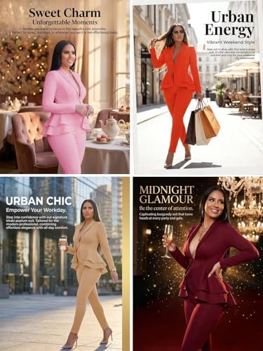 Aro Lora Pant Suits for Women Dressy Casual 2 Piece Outfits