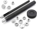 CRAFTMEMORE Snap Setter Fastener Kit Button Fixing Tool Ring-Socket Popper Setting Tool with 10 Silver Snaps #201 VT47 (12mm (0.47"))