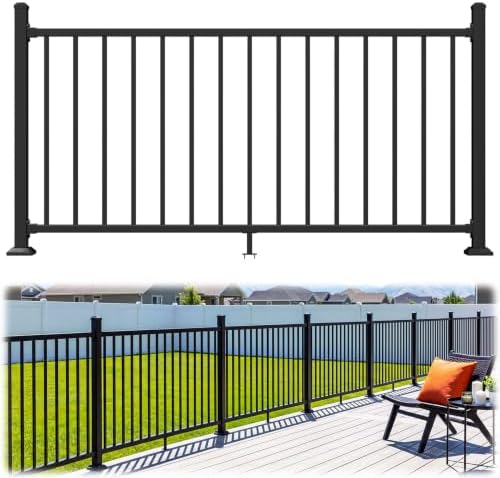 36in H x 6ft W Modular Aluminum Porch and Deck Railing Kit