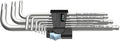 Wera - 5022720001 Stainless 3950 PKL/9 Ball-point Metric Hex-Plus Ergonomic L-Key Set with Two-Component Storage Clip, 9-Piece