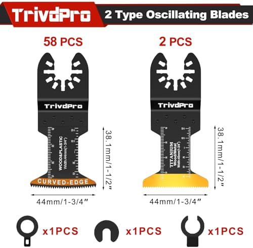 Oscillating Tool Blade Multitool Blades - TrivdPro 60pcs Multi Tool Blades