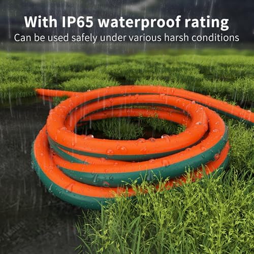HUANCHAIN 25 FT 12/3 Gauge Extension Cord Orange Green, Outdoor Waterproof