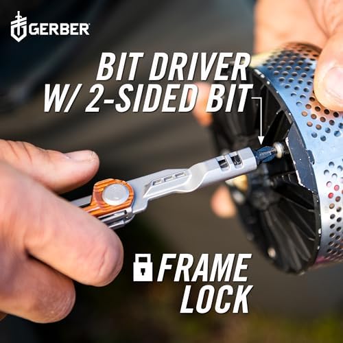 Gerber Gear Armbar Slim Drive Pocket Knife EDC Multitool with Screwdriver, Bottle Opener, Burnt Bronze