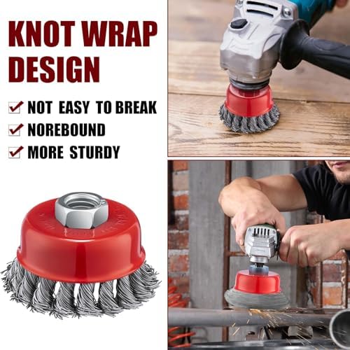 Tandefio 24 Pcs Wire Cup Brush, Angle Grinder, Classic