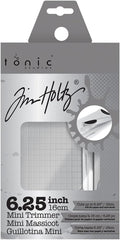 Tim Holtz Mini Paper Cutter - Small Portable Guillotine Paper Trimmer for Crafts, Photo Paper, and Card Making - 6.25 Inch Cutting Length with Ruler and Grid Lines