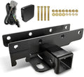 YZONA Tow Hitch 2 Inch, for Jeep Wrangler Hitch Trailer Kit with 4-Pin Wiring Harness Compatible with 2007-2018 JK JKU Hitch Receiver with Cover, 2 Inch Rear Bumper Towing Combo (2/4 Doors Unlimited)