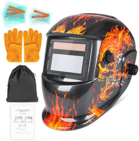 Welding True Color Helmet Auto Darkening Hood with Adjustable Shade Range 4/9-13 for TIG MIG ARC Welder Mask