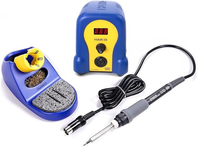 Hakko FX888DX-010BY - Digital Soldering Station with Rotary Encoder (Blue/Yellow Housing)