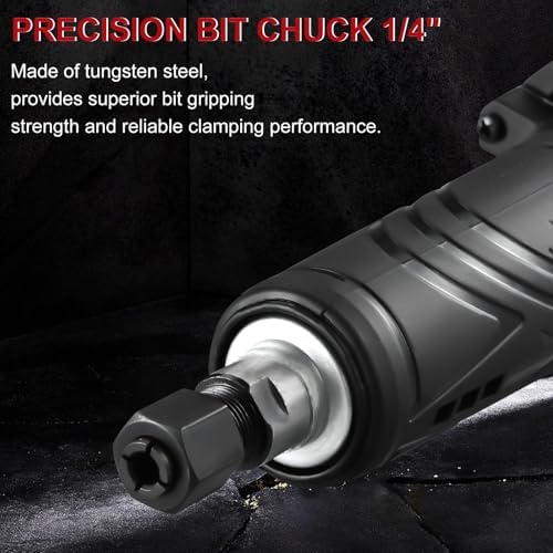 AOBEN Electric Die Grinder 1/4" Collet, 28000 RPM Power Straight Grinder Tool, Heavy Duty for Metal Grinding, Polishing, Deburring & Welding Repair, Ergonomic Grip with Wrench