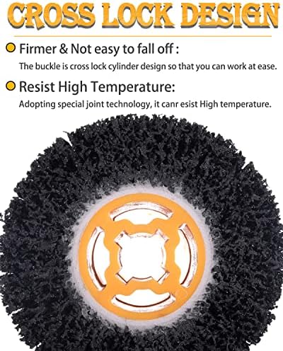 6 Pcs 4.5" x 4" Abrasive Drawing Wheel Surface Conditioning Tool Burnishing