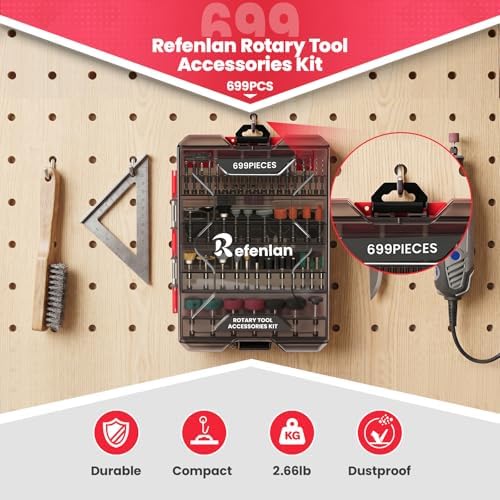 699PCS Rotary Tool Accessories Kit, 1/8" Universal Shank