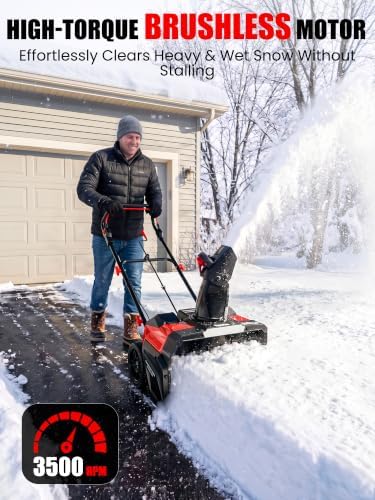 21" Cordless Snow Blower Compatible with Milwaukee M18 Battery (Tool Only)