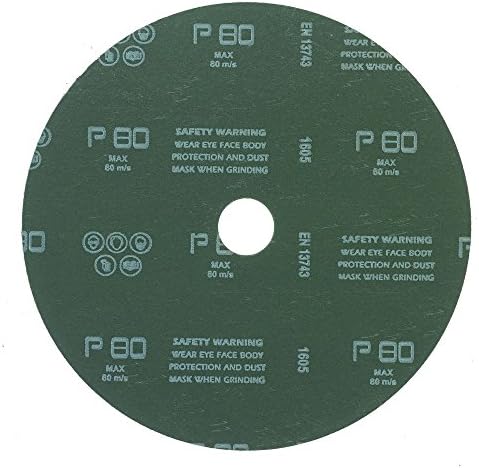 Mercer Industries 304080-7" x 7/8" Aluminum Oxide Resin Fiber Discs, 80 Grit (25 pack)