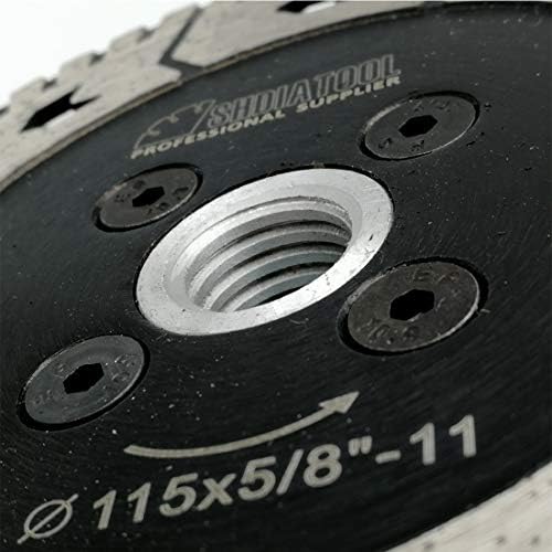 SHDIATOOL Granite Turbo Cutting Blades Two-In-One Design Cut Grind Sharpen Marble Concrete and Bricks Set of 2 Pieces 4.5 Inch and 5 Inch