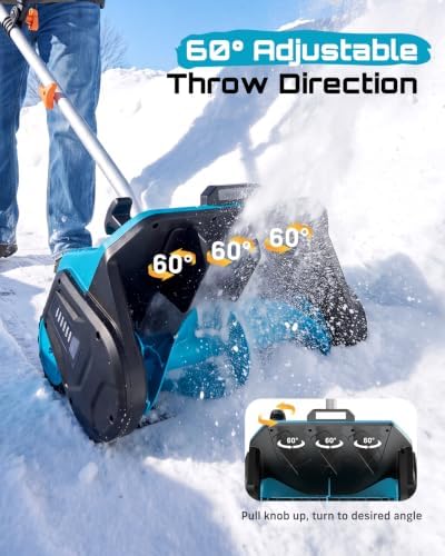 Electric Snow Shovel with Wheels, 40V 16.5" Brushless Cordless Snow Blower