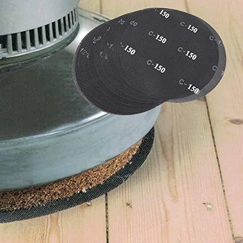 HUAALIUCHE 17" Sanding Screen Discs - Mesh Floor Sanding Screen - Black Silicon Carbide - for Wood Floors (10 Pack, 150 Grit)