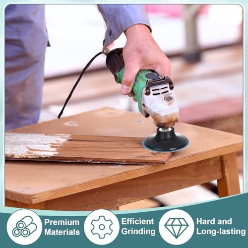 Newwiee 150 Pcs 3 Inch Sanding Discs 60 Grit 3 Inch Twist Lock Grinding Disc Zirconia Quick Change Lock Grinder Sanding Discs for Surface Prep Strip Grind Polish Finish Burr Rust Paint Removal