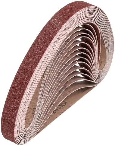 HARFINGTON 1-1/8 x 21 Inch Sanding Belts, 15 Pcs 40 Grits Aluminum Oxide