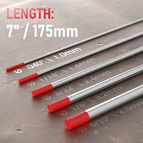 YESWELDER TIG Welding Tungsten Electrode Red Tip