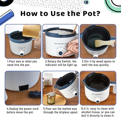 Wax Melting Pot Kit with Digital Scale(No Battery), Heat Gun, Thermometer