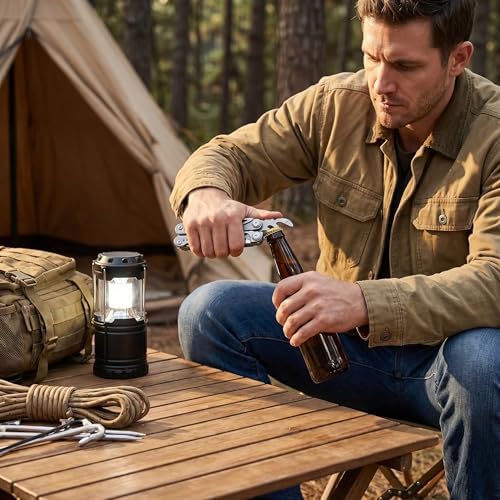 Multitool, 28-in-1 Stainless Steel Multi-Tool with Pocket Knife, Self-locking Pliers, Bottle Opener Professional Multi Tool for Outdoor, Survival, Camping, Hiking, Hunting - Silver