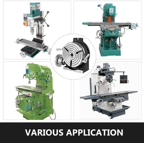 Rotary Table Horizontal Vertical Dividing Plates for Milling Machine Rotary Table Milling Machine Tools (8 IN+3Slot)