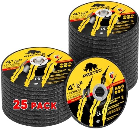 25 Pack Grinding Wheels 4-1/2 Inch for Angle Grinder, Metal Grinding Discs