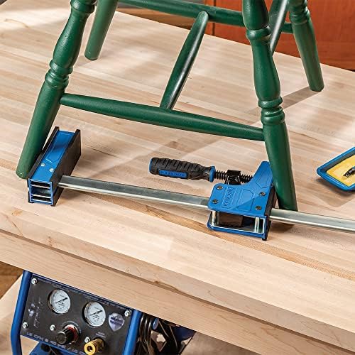 Rockler 24” Parallel Bar Clamps – Adjustable Heavy Duty Clamp w/Ergonomic Handle - Woodworking Bar Clamp To Distribute 1000 lbs Pressure – Deep Jaws Stay Parallel Clamps for Woodworking & More