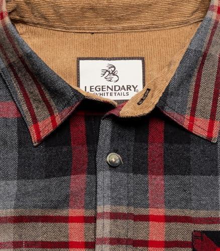 Legendary Whitetails Mens Flannel Long Sleeve Button Down 100% Cotton Shirt