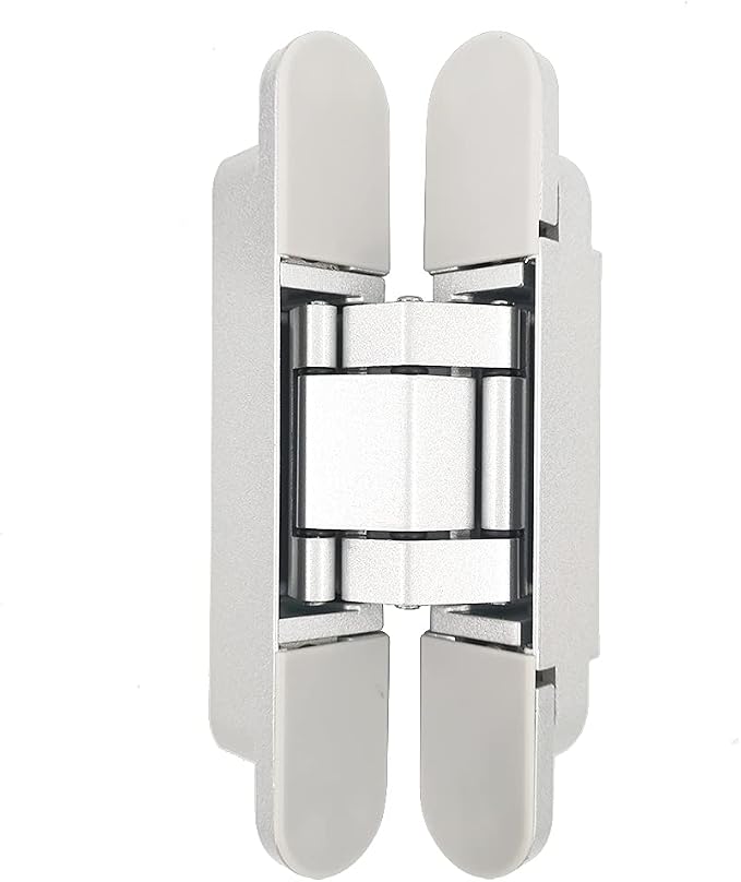 Invisible Hinge Concealed Door Hinges Heavy Duty Hidden Hinge up to 176 Pound Doors 3-D Adjustable 7 inch Silver - 1 Pair