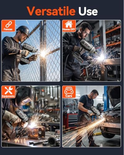 Portable Welding Machine, 110V Handheld Welder, 20-120A IGBT Inverter Portable Welder, ±1A Precision Stick Welder, 30pcs 3/32" Rods & Carrying Case Included, Mechanic Gift for Men, Grey