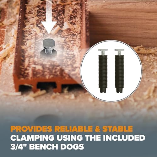 BORA Bench Dog Hole Clamp Stop - 8 in Fence with Quick Pegs
