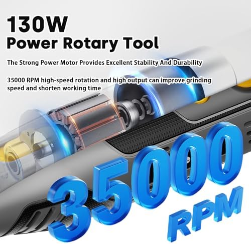 Enventor Rotary Tool with 204-Piece Accessory Kit, 130 W, Corded