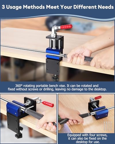 3-in-1 Golf Shaft Clamp, 360° Aluminum Golf Club Regripping Kit
