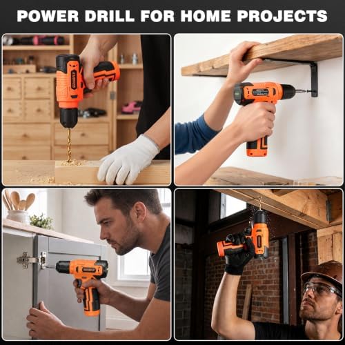 157-Piece Tool Set, 8V Cordless Drill Set, Hand Tool Kit for Men and Women