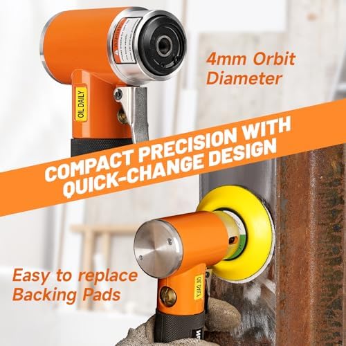 1/2/3" Mini Random Orbital Air Sander Pneumatic DA Polisher Kit