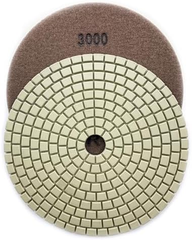 7" Pro Series Dry Stone/Concrete Polishing Pads, Turbo Style, 3000 Grit