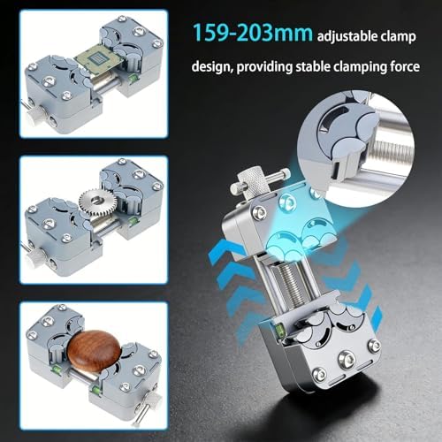 Mini Special Shaped Vise Clamp, Small Bench Vise Clamp, Self-Adjusting Smart Fractal Vise, Stainless steel Precision CNC Processing Fixing Device, for DIY, Crafts, Jewelry Making, Repair