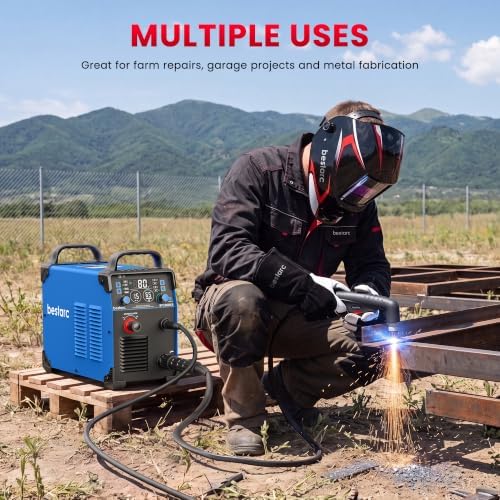Bestarc Plasma Cutter, [Blow Back Pilot Arc][Large LED][Air Sensor] 80Amp