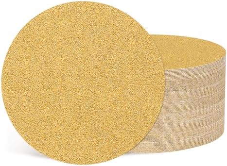 50Pcs Sanding Discs 3In 60Grit Hook and Loop Sandpapers Yellow