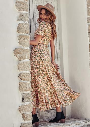 PRETTYGARDEN Women's Boho Floral Summer Maxi Dresses