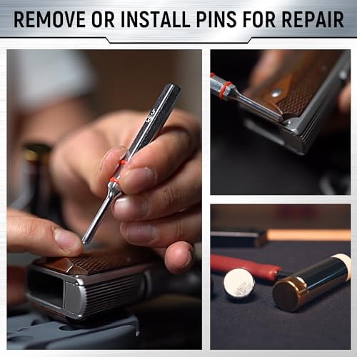 19Pcs Roll Pin Punch Set with Hammer and Bench Block
