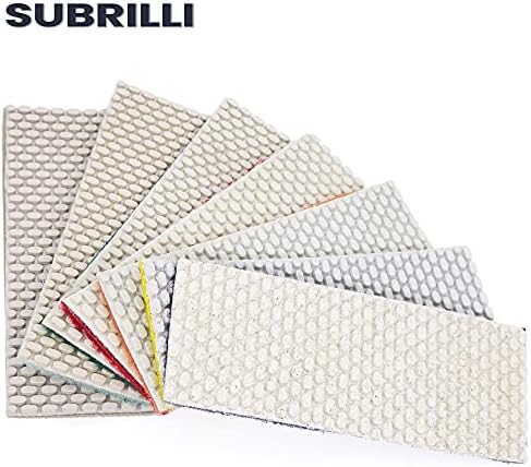 Diamond Hand Polishing Pads 7 Pcs Set with Backing Pad