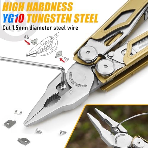 BIBURY 31-in-1 Multitool Pliers Pro,EDC Pocket Knife & Screwdriver-BI2045