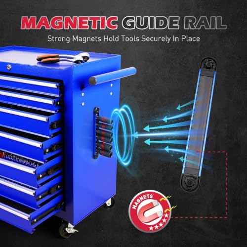 29-Piece 1/2" Drive Impact Socket Set & 7-Piece 3/8" Spark Plug Socket Set with Magnetic Guide Rail – Master SAE & Metric Deep Sockets, Extension Bars & Storage Case Combo