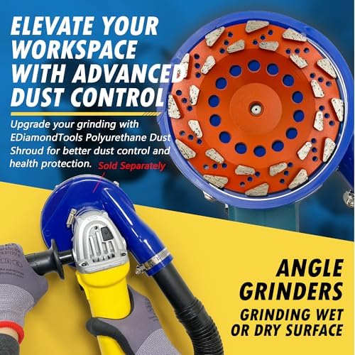 7" High Performance Diamond Grinding Wheels, 5/8"-11 Threaded Arbor