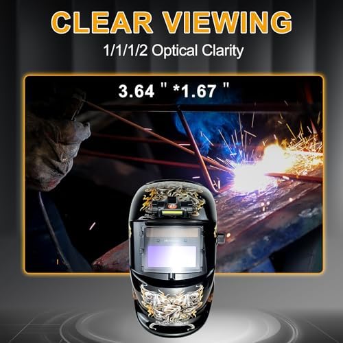 TRQWH Welding Helmet Auto Darkening Welding Hood with Welding Gloves