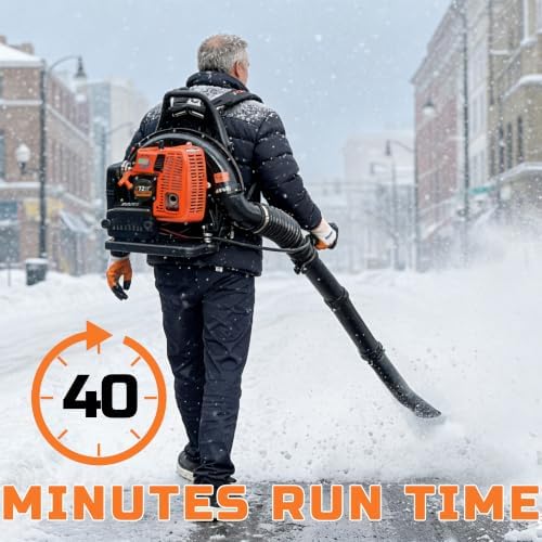 PROYAMA 72CC Gas Backpack Leaf Blower, Garden Yard Cleaning, Snow Removal