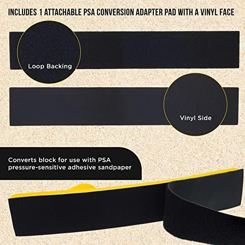 Dura-Gold Pro Series Super Flex Longboard Hand Sanding File Block with Hook & Loop Backing and PSA Backing Adapter Pad & 120 Grit PSA Longboard Sandpaper 20 Yard Continuous Roll, 2-3/4" Wide