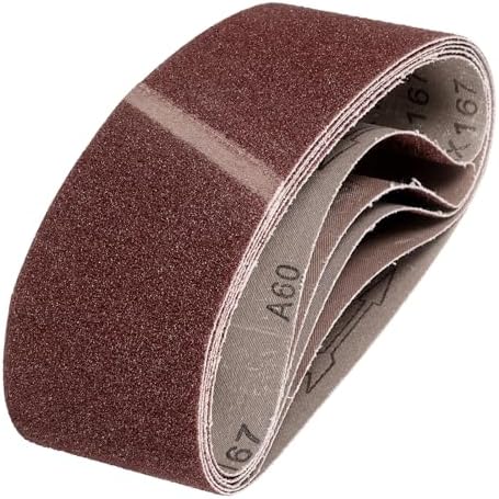 HARFINGTON 2-1/2 x 14 Inch Sanding Belts, 5 Pcs 60 Grits Aluminum Oxide Abrasive Belt Sander File Belt for Woodworking, Metal Polishing, Knife Sharpener